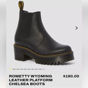Dr. Martens Rometty Wyoming Leather Platform Chelsea Boots size 8